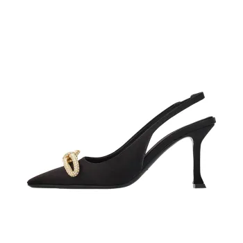 FERRAGAMO Asymmetric bow 85mm Slingback Pumps
