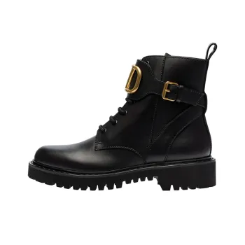 Valentino Vlogo Fashion Casual Ankle Boots Women's Black