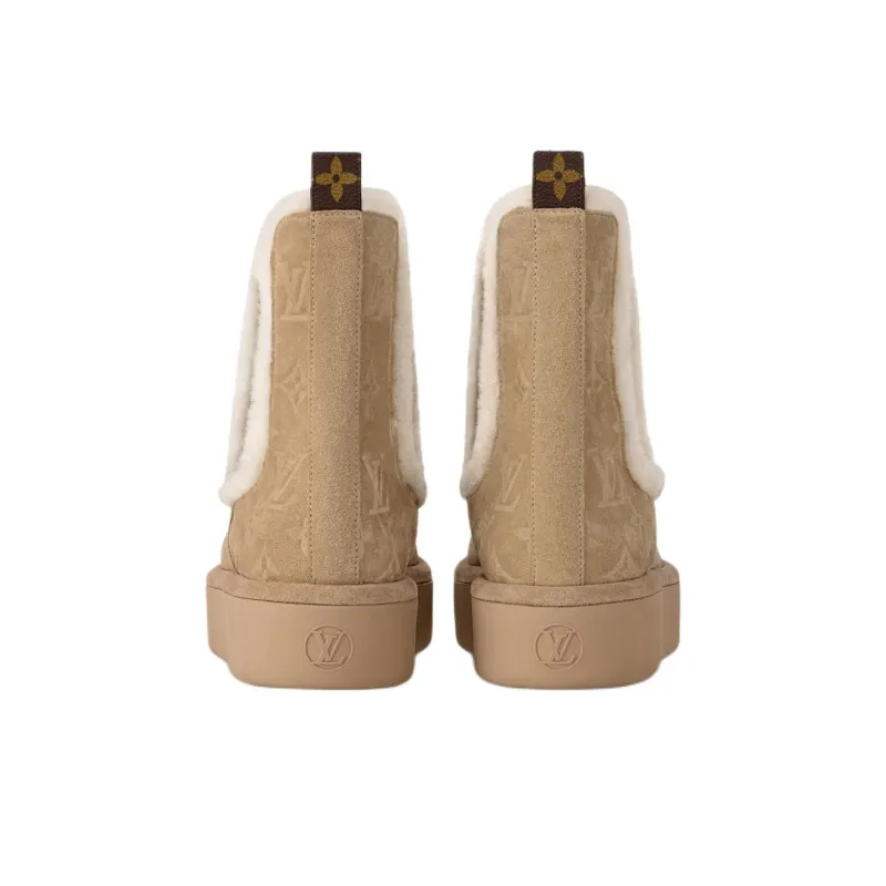 LOUIS VUITTON Aspen Line Chelsea Boots Women's Light Umber-3