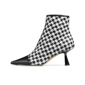 Jimmy Choo Ankle Boots 6.5cm Women's Black White