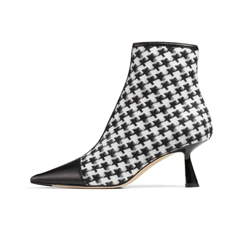 Jimmy Choo Ankle Boots 6.5cm Women's Black White
