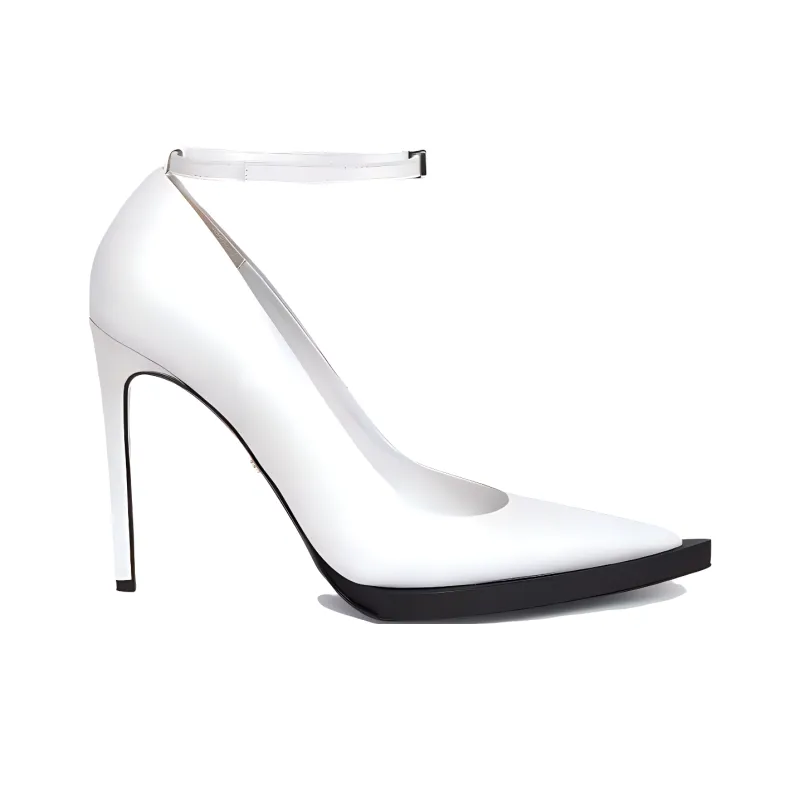 GCDS 110mm Pointed Leather Pumps-1