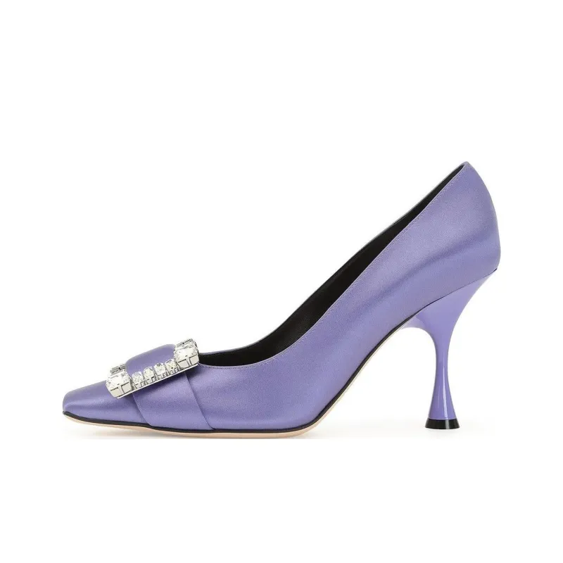 SERGIO ROSSI Slim Heel High Heels 8.8cm Women's Light Purple-0