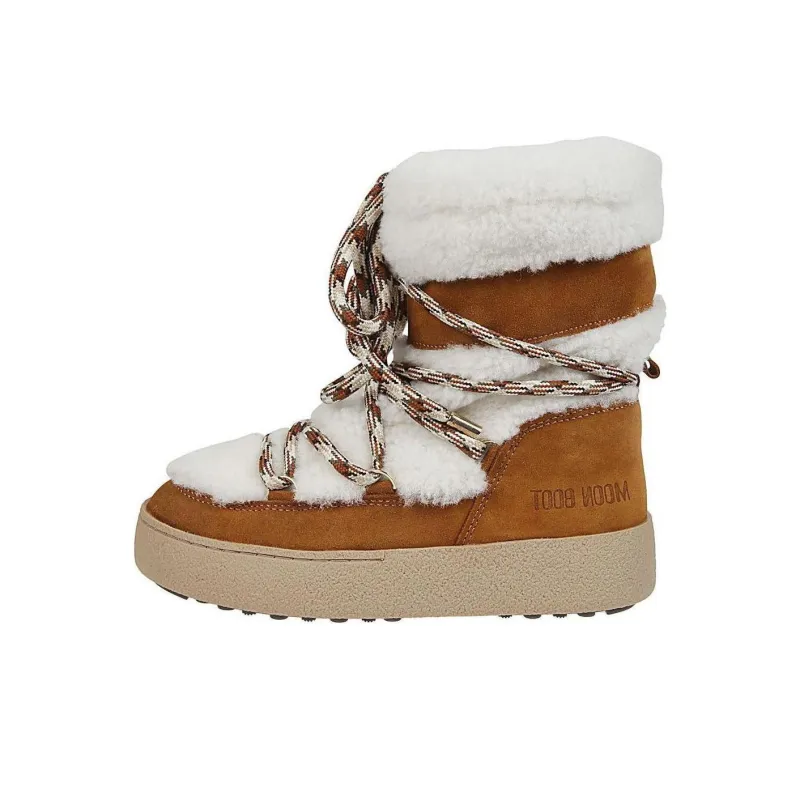 Moon Boot Ltrack Shearling Suede Boots-0