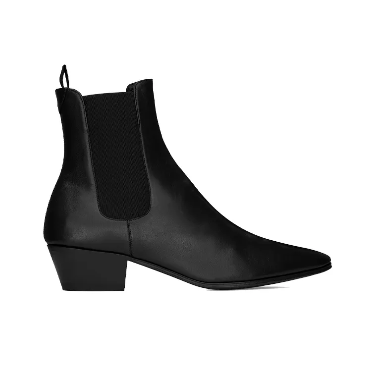 SAINT LAURENT Vassili Chelsea Boots 6cm Women's Black-1