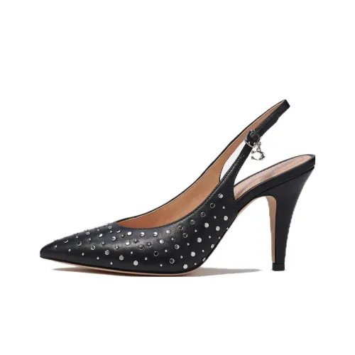 COACH Sophi Cone Heel High Heels 8.9cm Women's Black