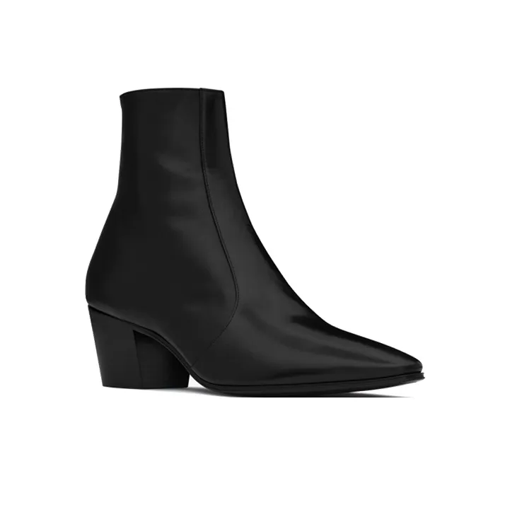 SAINT LAURENT Vassili Ankle Boots Men Black-2