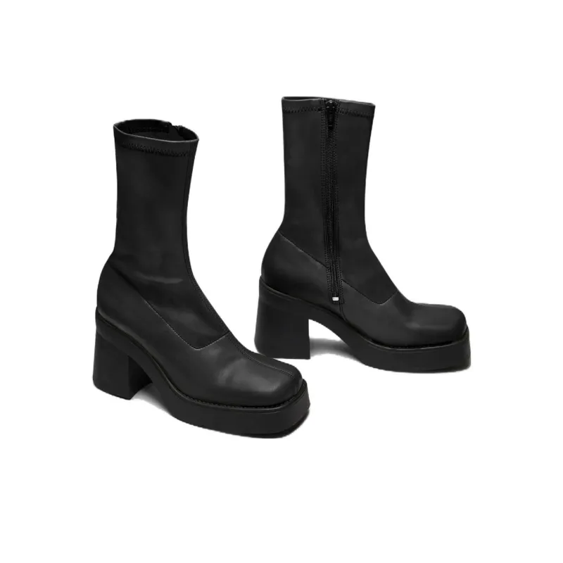 MIISTA Ankle Boots 8.5cm Women's Black-2