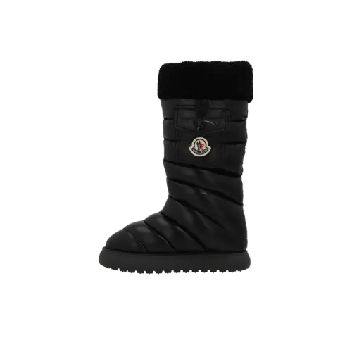 Moncler Flare Laque Thermal Crew Mid Calf Boots Women's Black