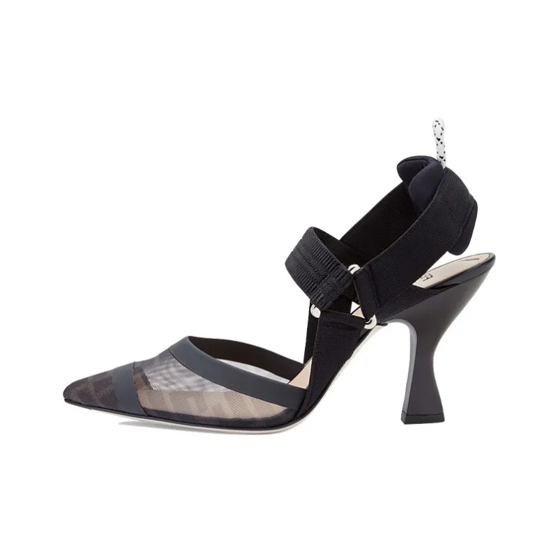 FENDI Colibri High Heels Women's Black-0