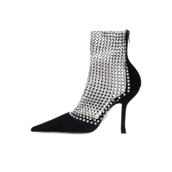 RENE CAOVILLA Ankle Boots 4cm Women's Black