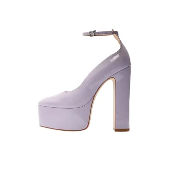 Schutz Renee Chunky Heel High Heels 14.2cm Women's Light Purple