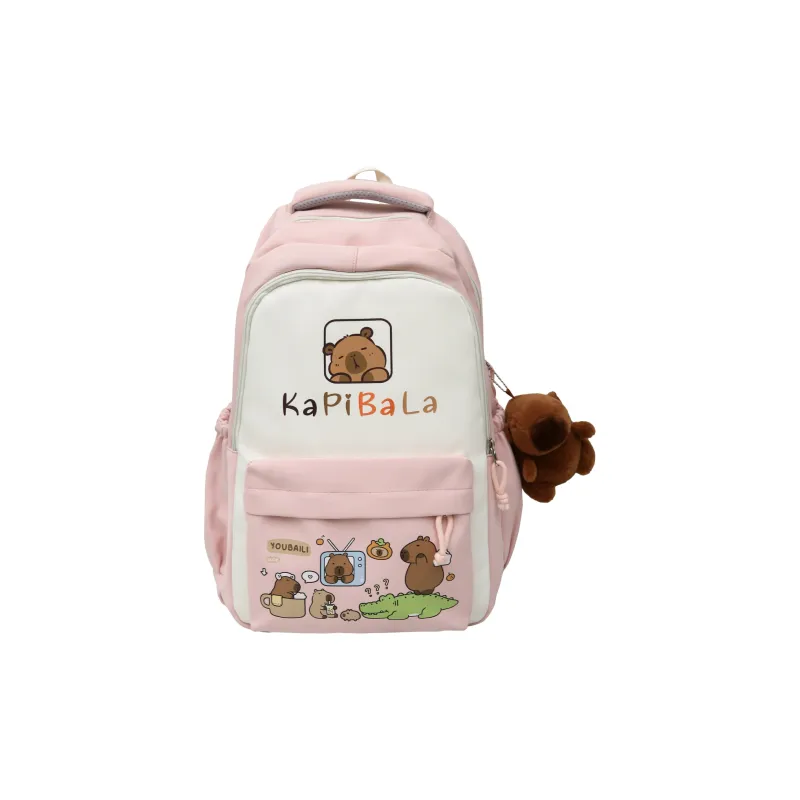 Yalu Nylon Backpack Regular Women's Black/Pink/Purple/Green/Red-4