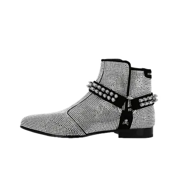 PHILIPP PLEIN Casual Ankle Boots Men's White