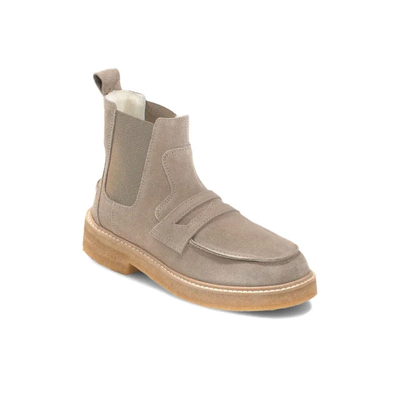 Inuikii Short Chelsea Boots Men's Beige-2