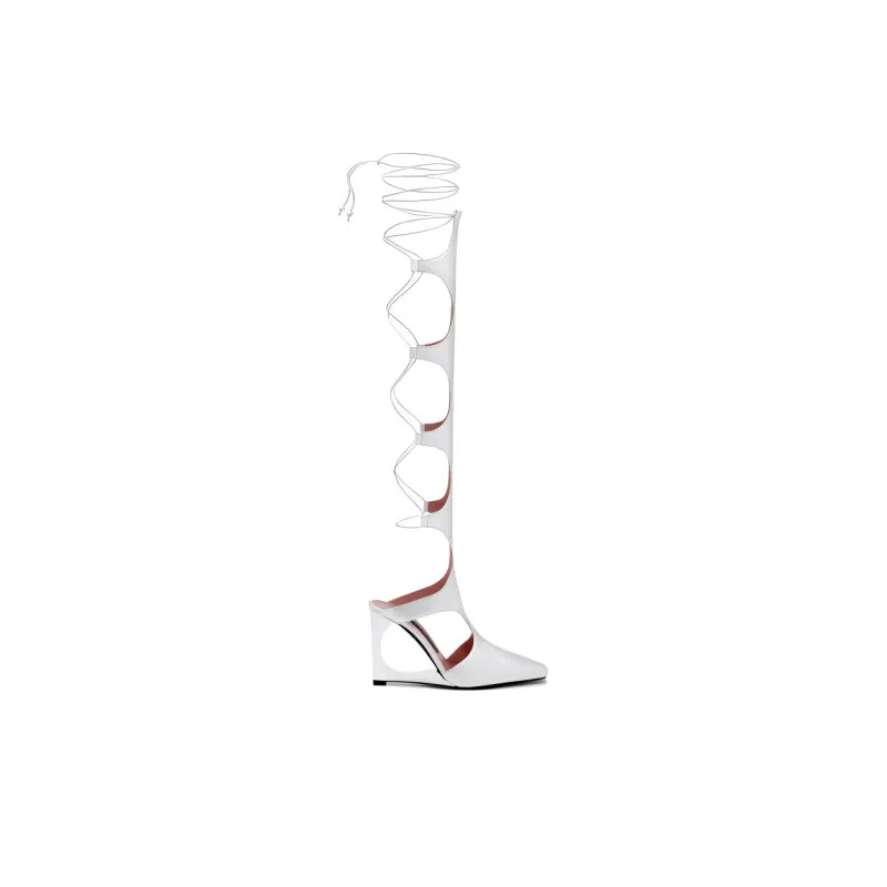 Les Petits Joueurs Venus High Heels 10.5cm Women's Silver-1