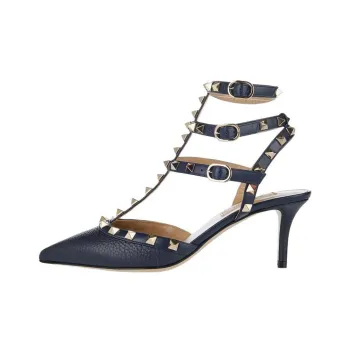 Valentino Rockstud Slim Heel High Heels 6.5cm Women's Blue