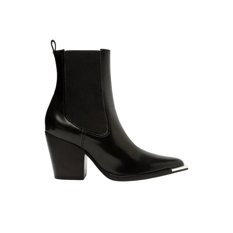 Schutz Springsteen Short Chelsea Boots 8cm Women's Black-1
