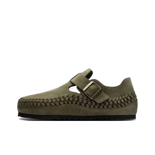 Birkenstock London Braided Shearling Kith Olive Night
