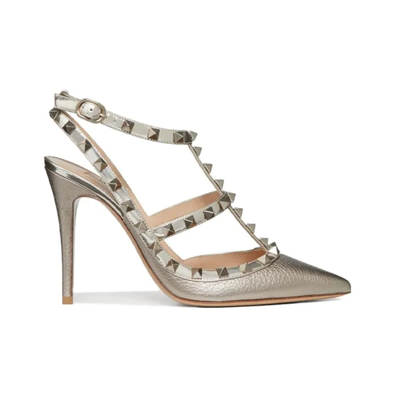 Valentino Garavani Rockstud 100mm Caged Pumps-1