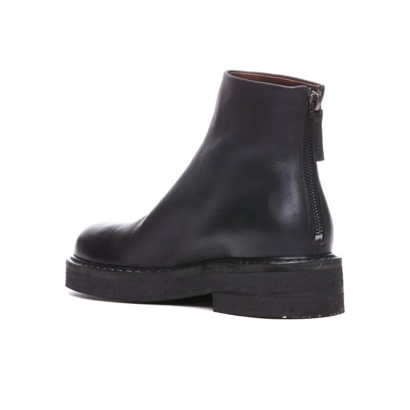 Marsèll Rounded Toe Back Zipped Ankle Boots Women's-3