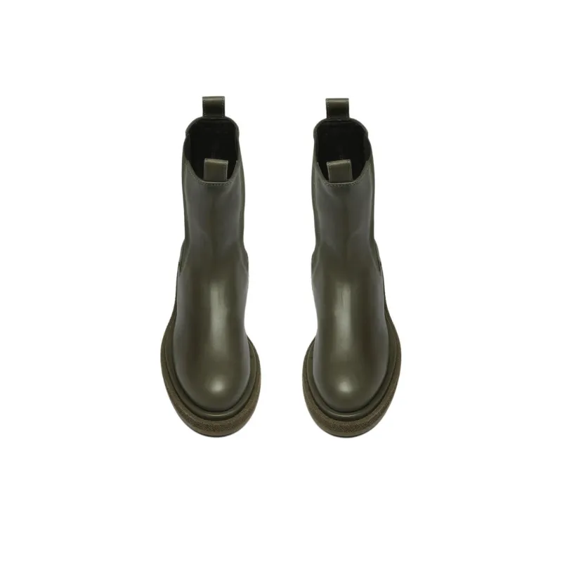Officine Creative Tonal 105 Short Chelsea Boots 4cm Women's Green-4