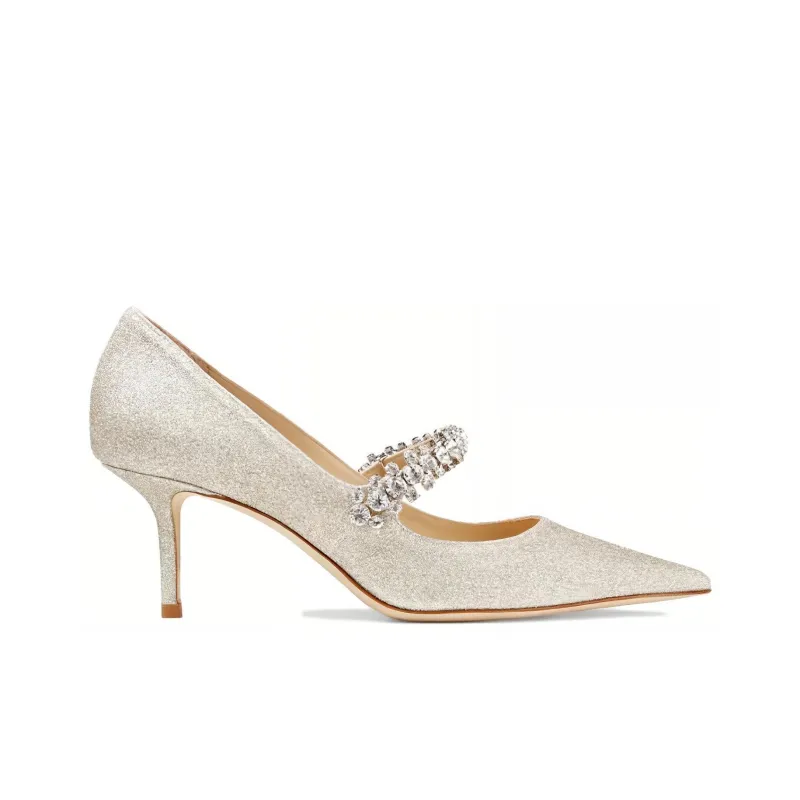 Jimmy Choo Bing 65mm Glitter-effect Pumps-1