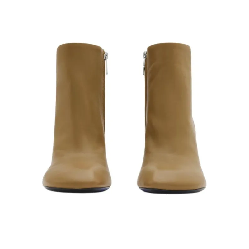 Burberry Baby Ankle Boots 8.5cm Women's Taupe Gray-2