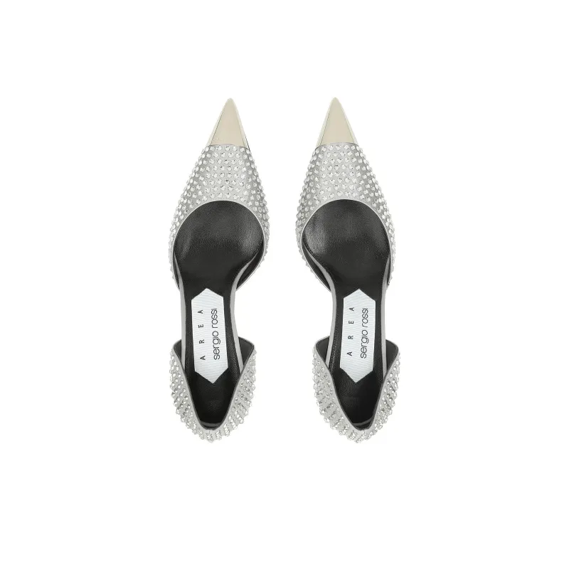 SERGIO ROSSI Slim Heel High Heels 5cm Women's Silver-4