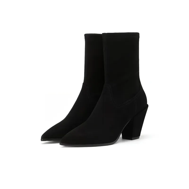 Stuart Weitzman/SW Kenley Bootie Ankle Boots 5cm Women's Black-3