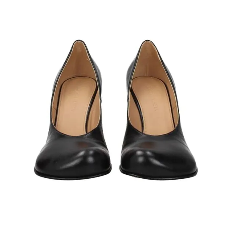 Bottega Veneta Bloc Calf High Heel Pumps Black Women's-2
