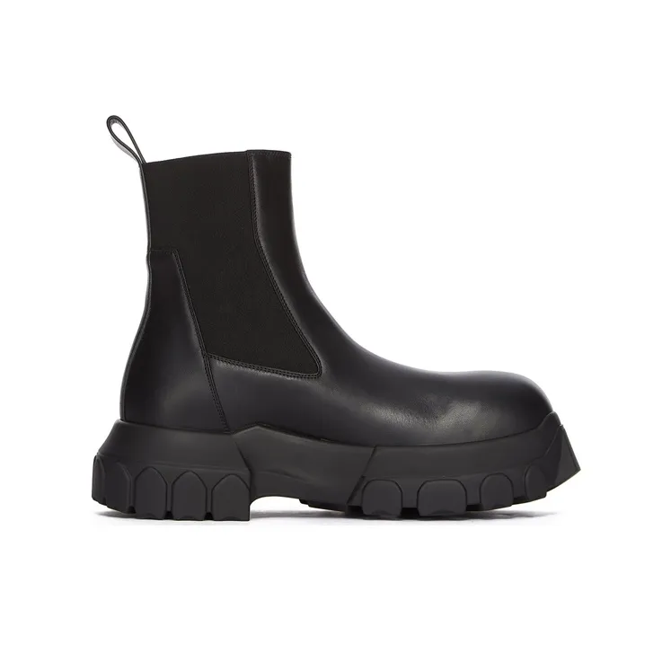 RICK OWENS Beatle Bozo Tractor Chelsea Boots-1