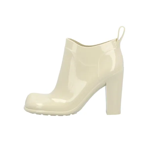 Bottega Veneta Shine Square Toe Ankle Rain Boots Women's