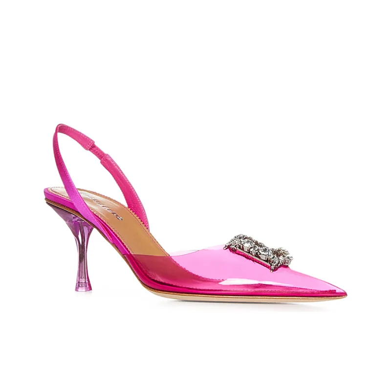 DSQUARED 2 Logo Embellished Pointed Toe Pumps-2
