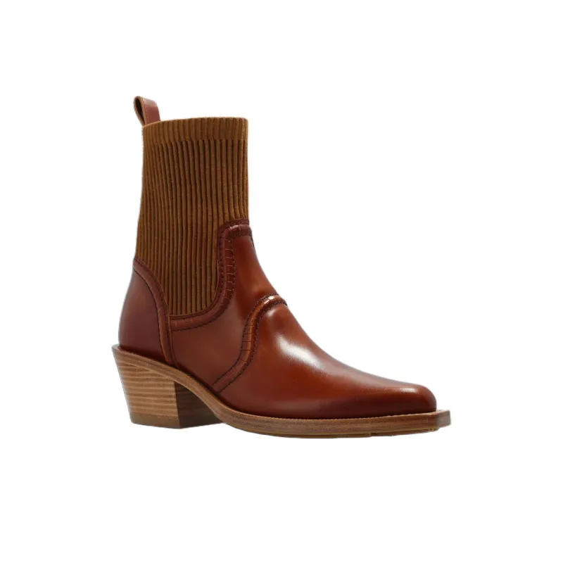 Chloe Nellie Texan Ankle Boots 6.5cm Women's Brown-2