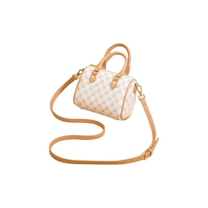 YZUE PVC Handbags Shoulder Bag Crossbody Bag Women's White Coffee Brown-1