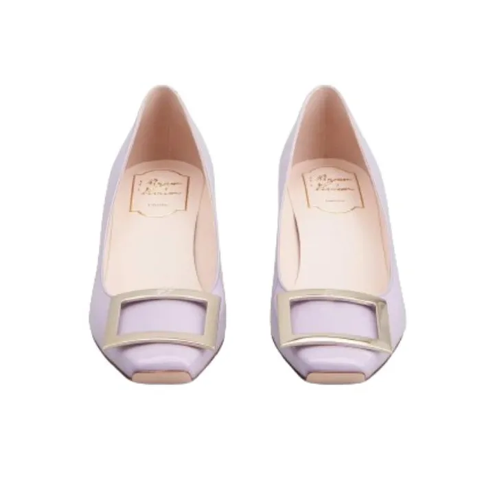 Roger Vivier Chunky Heel High Heels 4cm Women's Purple-3