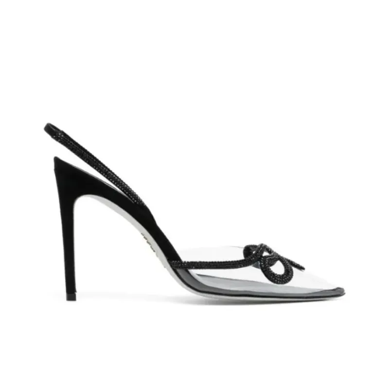 René Caovilla 90mm Rhinestone-embellished Leather Sandals-1