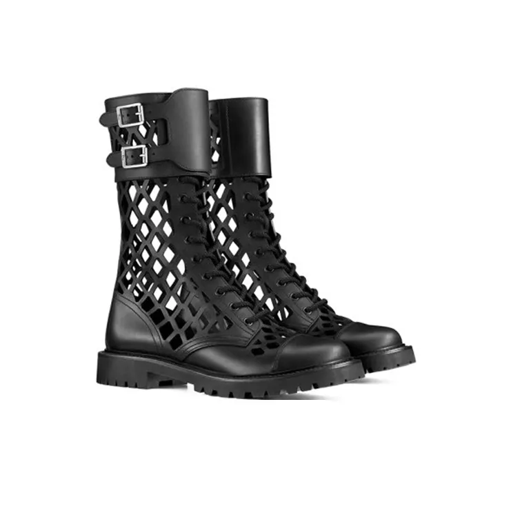 DIOR D-Trap Ankle Boots 3cm Women's Black-4