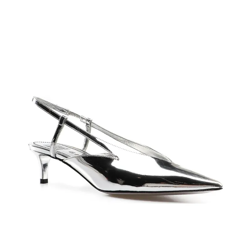 Givenchy Slim Heel High Heels 4.5cm Women's Silver-3