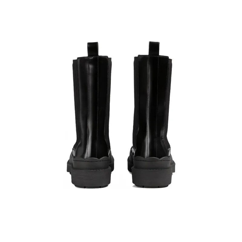 GUCCI Interlocking G-logo Leather Boots-3