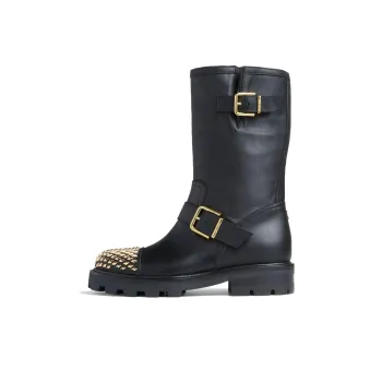Jimmy Choo Biker II Stud-embellished Boots