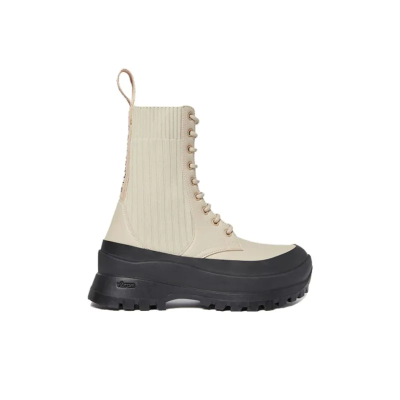 Stella McCartney Chelsea Knit Lace Up Trace Boots Women's-1