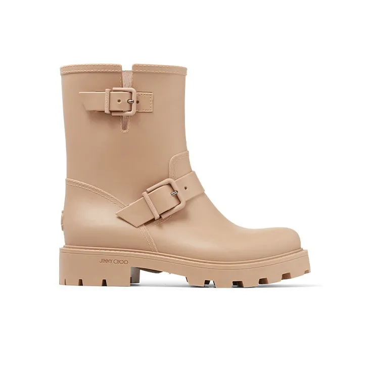 Jimmy Choo Yael Flat Biodegradable Rubber Rain Boots-1