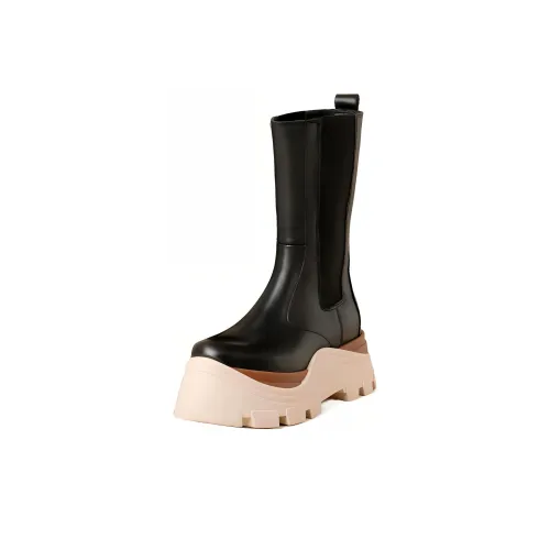 ALOHAS Crew Chelsea boots Silver Women's Black