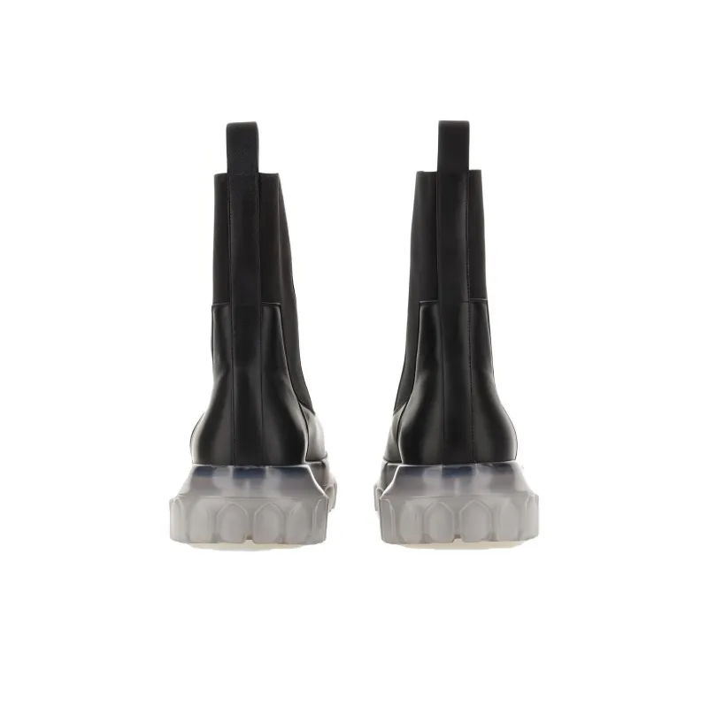 RICK OWENS Beatle Bozo Leather Ankle Boots-3