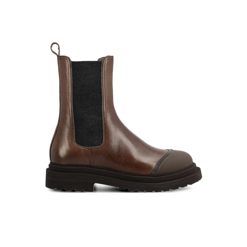 Brunello Cucinelli Rounded Toe Ankle Boots Women's-1