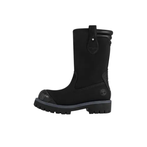 Timberland x LOUIS VUITTON Calfskin Ankle Boots Men's Black