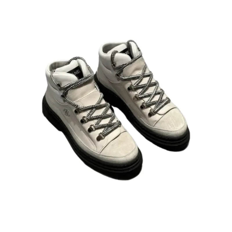 CHANEL Martin Boot Women's White-3