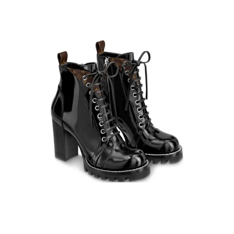 LOUIS VUITTON Lv Star Trail Ankle Boots 'Black With Conor Monogram' Women's-2
